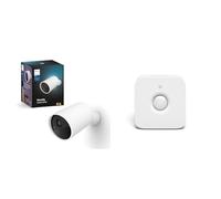 Philips Hue Secure, Caméra HD 1080P sans Fil, utilisation intérieure ou extérieure, contrôle avec une seule application, Blanc + Philips Hue Motion Sensor Détecteur de mouvement sans fil