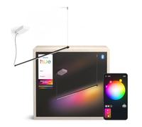 Philips Hue Signe Suspension à Dégradé, Noir | White Ambiance, Dégradés de Couleurs, Plafonnier, Éclairage connecté, Éclairage de façade, Ultra-Fin, Maison Connectée