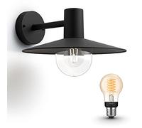 Philips Hue Skua Applique murale d'extérieur (Noir) - Lampe d'extérieur - E27 - Lumière blanche chaude - Hue White Filament