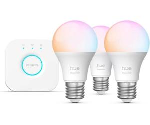 Philips Hue Smart Lighting Starter Kit avec 3 lampes et pont, Couleur:Blanc