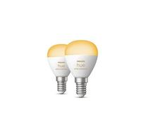 Philips Hue White ambiance, ampoule LED connectée sphérique compatible Bluetooth, E14, fonctionne avec Alexa, Google Assistant et Apple Homekit, lot de 2