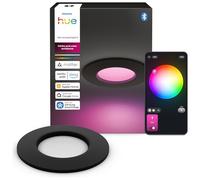 Philips Hue Spot Encastrable Fin, Plafonnier LED Encastré, 1000 lm, 90 mm, Fin, Spectre Complet 1000 K-20000 K, Gradation Ultra Faible, Couleurs Précises, Éclairage Intelligent, Noir, Pack de 1