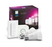 Philips Hue – Kit de démarrage 2x E27 + Bridge et Dimmer – Blanc & Color Ambiance