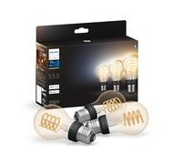 Philips Hue White Ambiance, ampoule LED connectée filament culot E27, compatible Bluetooth, pack de 3, fonctionne avec Alexa, Google et Apple Homekit
