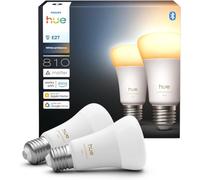 Philips Hue White Ambiance, Ampoule LED A60, 810lm, Pack de 2, Blanc | Ampoule Connectée, Spectre 1000-2000K, 6W, Culot E27, Dimmable jusqu'à 0.2%, Bluetooth, Compatible Alexa & Google & Apple