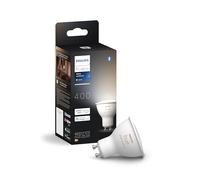 Philips Hue White Ambiance Ampoule LED connectée, culot GU10, 400 lumens, Compatible Bluetooth, fonctionne avec Alexa, Google Assistant et Apple HomeKit. Pour salon, chambre et éclairage intérieur