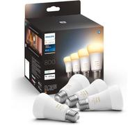 Philips Ampoule LED connectée E27 White Ambiance – équivalent 60W, 800 lm, Pack de 4, Bluetooth