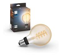 Philips Hue White Ambiance, ampoule LED connectée E27 Filament G93 Globe, Bluetooth, fonctionne avec Alexa, Google et Homekit