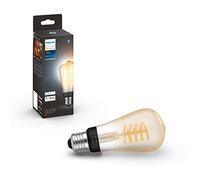 Philips Hue White Ambiance, ampoule LED connectée E27 Filament ST64, compatible Bluetooth, fonctionne avec Alexa, Google Assistant et Apple Homekit