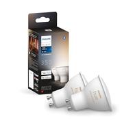 Philips Hue White Ambiance Ampoule LED connectée Pack de 2, culot GU10, 350 lumens, Compatible Bluetooth. Fonctionne avec Alexa, Google Assistant et Apple HomeKit