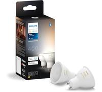 Philips Spot LED GU10 Hue White Ambiance 400 lm 2200-6500 K Bluetooth Pack de 2 Blanc