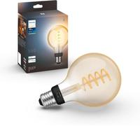 Philips Hue White Ambiance, Ampoule LED G93, 550lm, Pack de 1, Blanc | Ampoule Connectée Globe, à Filament, 2200-6500K, 7W, Culot E27, Dimmable, Bluetooth, Zigbee Compatible Alexa, Google & Apple