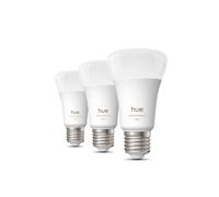 Philips Hue White Ambiance - Ampoule LED intelligente E27, 810 lm, blanc chaud, 3 pièces 929003854807