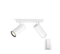 Philips Hue White Ambiance BURATTO Barre de Spots 2 X 5,5 W - Blanc (télécommande incluse)