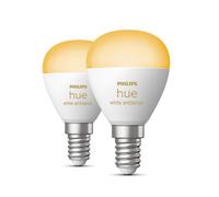 Pack de 2 ampoules connectées Philips Hue White Ambiance P45 E14 5,1 W Blanc