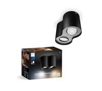 Philips Hue White Ambiance Pillar, Double Spot +Variateur +Ampoules, Noir