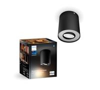 Philips Hue White Ambiance Pillar 1 Spot, extension, avec ampoule LED GU10, contrôlable via application, compatible avec Amazon Alexa (Echo, Echo Dot), noir, nouvelle génération