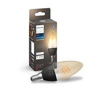Ampoule connectée Philips Hue White E14 Filament Flamme 4.5W Transparent