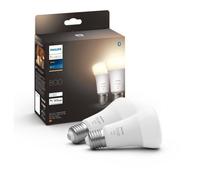 PHILIPS Hue White Ampoules LED connectées E27 - Compatible Bluetooth pack de 2