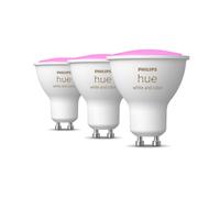 Philips Ampoule LED connectée Hue White&Color GU10 350 lm Bluetooth Alexa/Google/HomeKit Pack de 3
