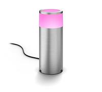 Philips Hue White and Color Ambiance, Borne extérieure calla, Inox, fonctionne avec Alexa, Google Assistant et Apple Homekit