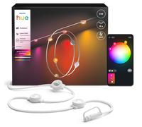 Philips Hue White and Color ambiance Guirlande lumineuse Festavia, permanente, 9 m, 16 ampoules, blanche, rallonge, Bluetooth/Zigbee, Blanc, Plastique, 1000 K, 20000 K, 13 W