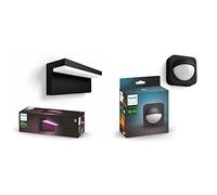 Philips Hue White and Color ambiance NYRO, Applique Noir + Lighting Hue Détecteur de Mouvement Extérieur Noir