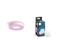 Philips Hue White and Color Ambiance Plafonnier Infuse Medium, Blanc, compatible Bluetooth & bouton télécommande Tap Dial Switch, blanc, permet le contrôle de plusieurs pièces