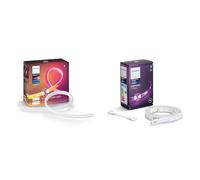 Philips Hue White and Color lightstrip extension 1 mètre, compatible Bluetooth & White & Color Ambiance Indoor LightStrips extension 1m, V4, fonctionne avec Alexa