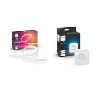 Philips Hue White and Color lightstrip gradient 2 mètres, compatible Bluetooth & Bridge 2.0 : Hub Central de Contrôle d'Éclairage Intelligent, fonctionne avec Alexa