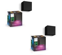 Philips Hue White and Color, lot de 2 appliques murale extérieure Resonate, anthracite, IP44, fonctionne avec Alexa, Google Assistant et Apple Homekit