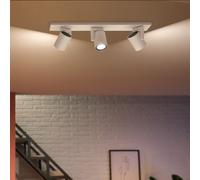 Philips Hue White & Color Ambiance Argenta Projecteur GU10 à 3 sources lumineuses, 8720169318137,