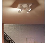 Philips Hue White & Color Ambiance Argenta Projecteur GU10 à 4 sources lumineuses, 8720169318199,