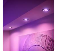 Philips Spots encastrables Centura – White & Color Ambiance – lot de 3 ronds aluminium GU10