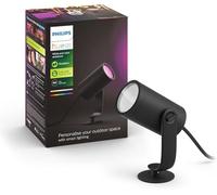 Philips Hue Spot extérieur LED Lily, Blanc et couleurs, IP67, Noir, Compatible Alexa/Google/HomeKit