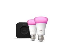 Philips Hue Ampoules intelligentes White & Color Ambiance E27 9W - Lot de 2 avec Bridge Pro v3