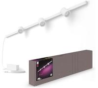 Philips Hue White & Color Ambiance, Kit Mural Perifo, 3 Spots + Rail, Blanc | Spots Orientables 490lm, 5.2W, 2700K, LED Blanc & Couleurs, Rail 1m5, Contrôle Vocal & App, Alexa Google & HomeKit, Bluetooth