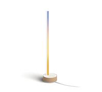 Philips Hue White &Color Ambiance, Lampe à Poser Gradient Signe, Bois/Blanc | Lampe LED à poser connectée, Hauteur 140.5cm, Lumière d'ambiance, Dégradé de couleurs, Bluetooth, Contrôle vocal & via App