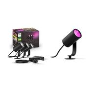 Philips Hue White & Color Ambiance LILY Kit 3 Spots 8W - Anthracite & White & Color ambiance LILY, Spot XL 1x15W, extension, noir, fonctionne avec Alexa, Google Assistant et Apple Homekit