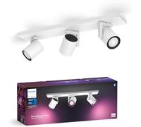 Philips Hue White & Color Ambiance Argenta Projecteur GU10 à 3 sources lumineuses, 8720169318137,