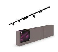 Philips kit plafonnier Hue Perifo – 4 suspensions cyl., Bluetooth, Alexa/Google/HomeKit, Noir