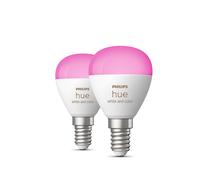 Philips Ampoules LED connectées White & Color Ambiance P45 E14 470 lm 5,1 W 2200-6500K Pack de 2