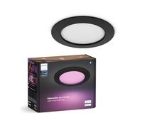 Philips Hue spot encastré connecté, 170mm, blanc et couleur, compatible Bluetooth, contrôle vocal avec Alexa, Apple Home et Google Assistant, noir