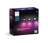 Philips Hue White &Color Ambiance, Spot Encastré Centura, Pack de 3, Noir