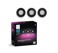 Philips Hue – Spots encastrables Xamento White & Color Ambiance – GU10, dimmables, Pack de 3, noir