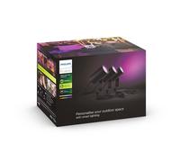 Philips Hue Spot extérieur Lily 1741430P7 – Lot de 3, LED 8W, White & Color Ambiance, Anthracite