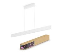 Philips Hue White & Color Ambiance, Suspension Luminaire Ensis, Blanc | 2x39W, Plafonnier Intérieur Suspendu, LED RGBW Blanc & Couleurs, Contrôle Vocal et via App, Alexa, Google & Apple HomeKit