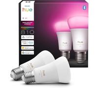Philips Hue Ampoule connectée LED A60, White and color, Ampoule Philips Hue E27, 6 W, Spectre complet 1000-2000 K, 810 lm, Intensité variable, Compatible Alexa, Google et Apple Home, pack de 2