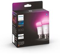 PHILIPS Hue White & Color Ambiance - Ampoule LED connectée 10W - B22 - Compatible Bluetooth - Pack de 2