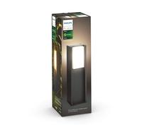 Philips Lampe d'extérieur basse Hue Turaco 9,5W Anthracite – compatible Alexa/Google/Apple HomeKit